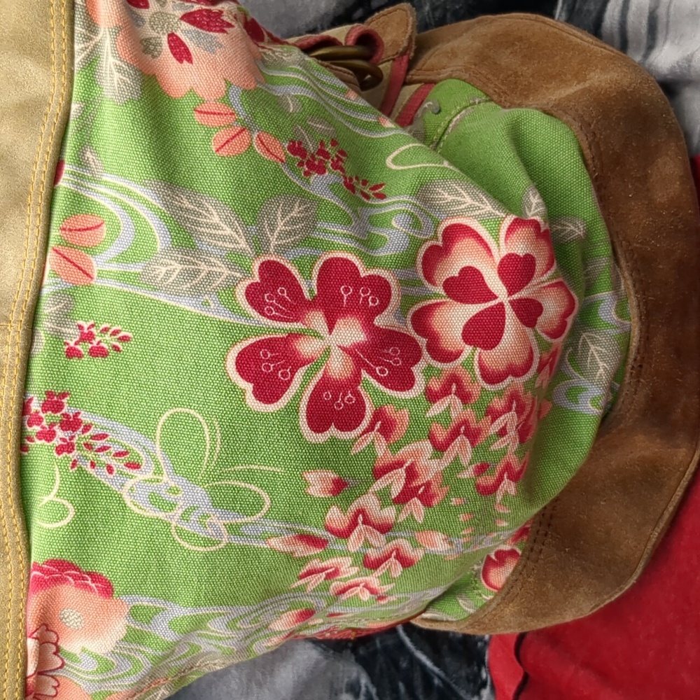 Lucky Brand! Floral suede Bohemian bag - Picture 2 of 16